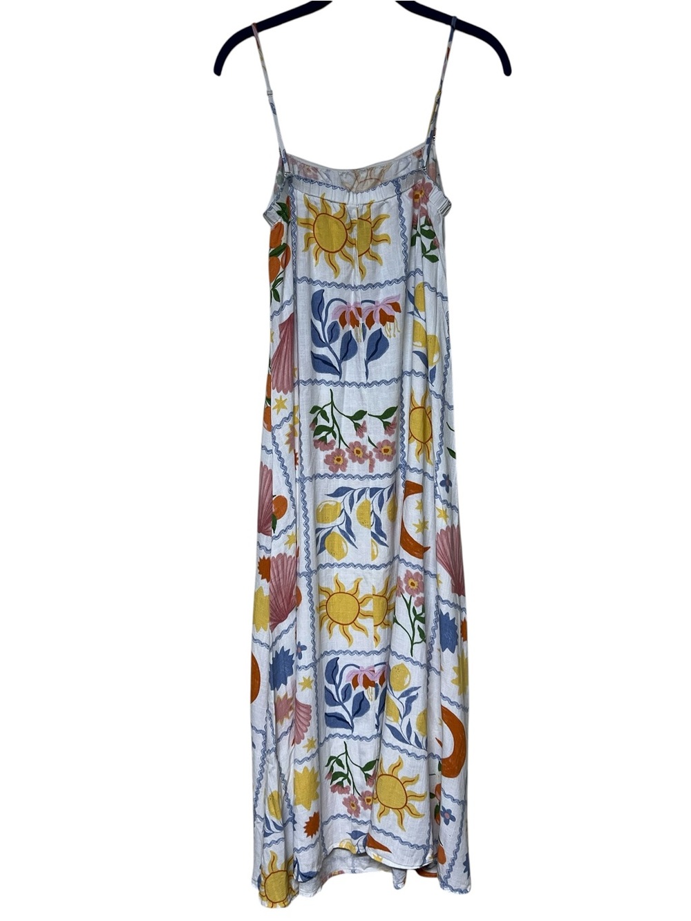 Paper Heart Costa celestial botanical tile print linen blend maxi dress - Picture 6 of 15
